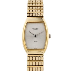 Van Cleef & Arpels D3401G4 18kt Gold Tonneau Watch