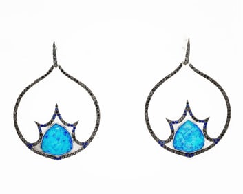 Stephen Webster 18kt Diamond Opal Quartz Earrings