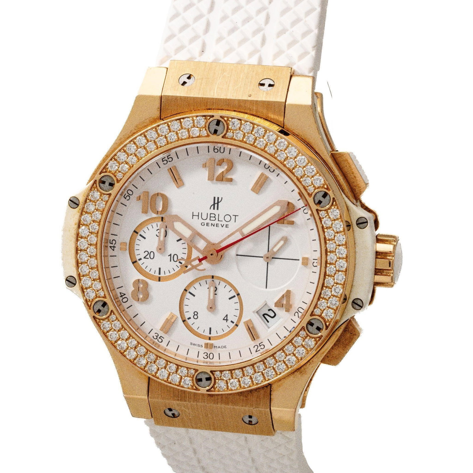 Hublot BigBang Chrono 18kt Rose Gold Diamond Watch (1 of 10)