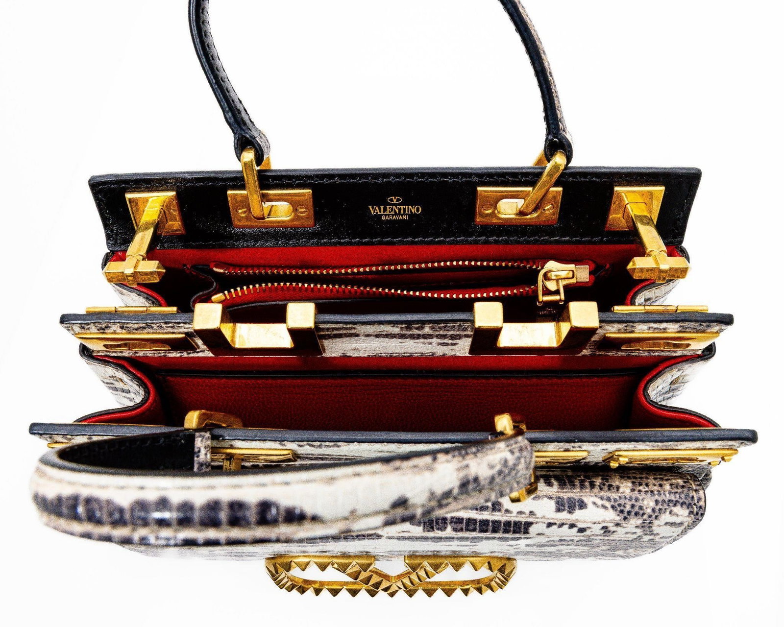 Valentino VLOGO Genuine Python Top Handle Bag - 3