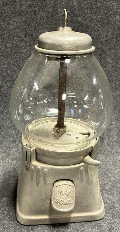 Try Some Ca. 1930s-40s Gumball Machine w/ Key (1 of 3)