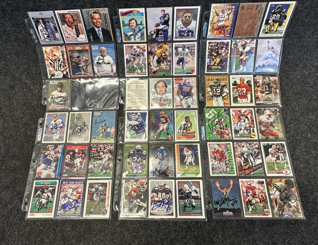 LOT OF 94 ORIGINAL SIGNED FOOTBALL CARDS SEE ALL PHOTOS FOR A BETTER IDEA ON CONDITION (1 of 14)