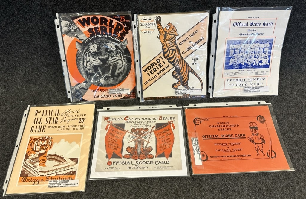 LOT OF 6 OPIE REPRINTS WORLD SERIES & ALL STAR GAM 1941 ALL STAR GAME, 1935 WORLD SERIES, 1907 WORLD: 1941 ALL STAR GAME, 1935 WORLD SERIES, 1907 WORLD SERIES, 1908 WORLD SERIES, 1909 WORLD SERIES, 1934 WORLD SERIES