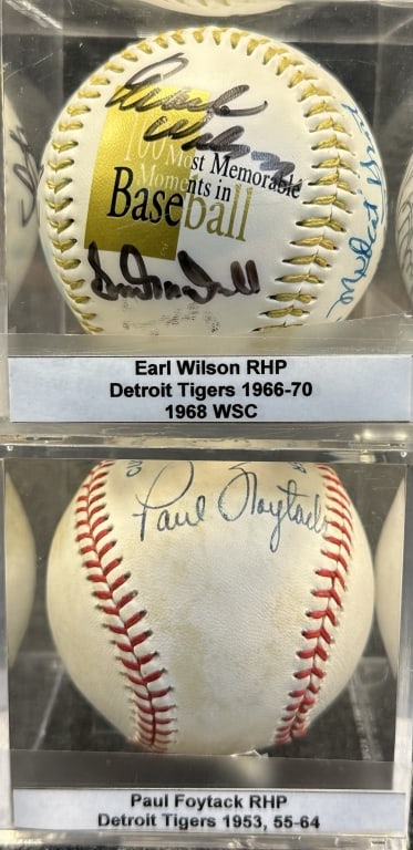 LOT OF 2 DETROIT TIGERS AND OTHERS SIGNED BASEBALL FOYTACH ON RAWLINGS OFFICAL AMERICAN LEAGUE (1 of 8)