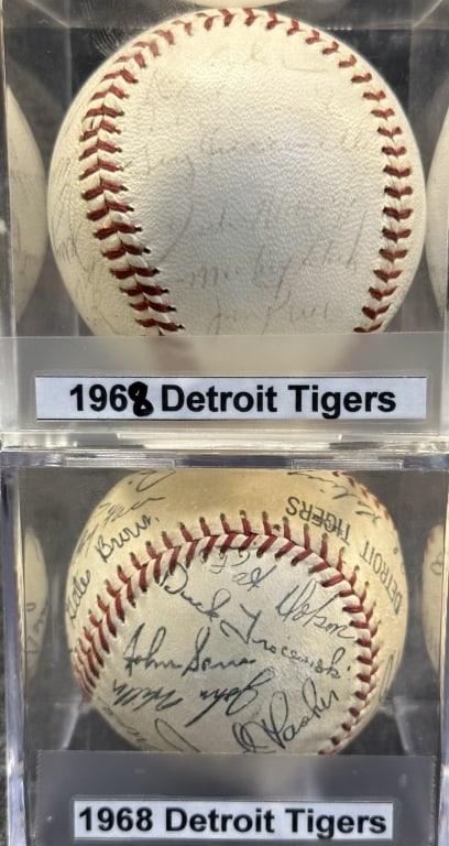 VINTAGE 1968 DETROIT TIGERS TEAM SIGNED 22X AUTOGR REACH JOE CRONIN OFFICAL AMERICAN LEAGUE BALL. (1 of 8)