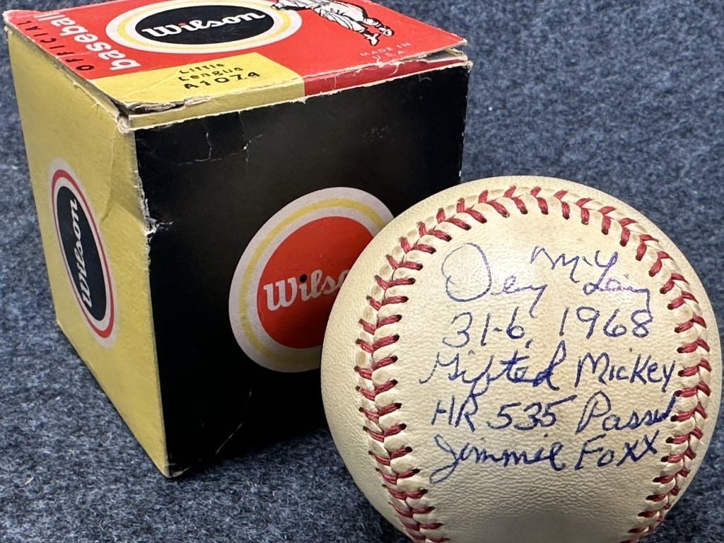 VINTAGE 1960S-70S DENNY MCLAIN DETROIT TIGERS SIGN WILSON OFFICIAL LITTLE LEAGUE BASEBALL W/BOX EX (1 of 4)