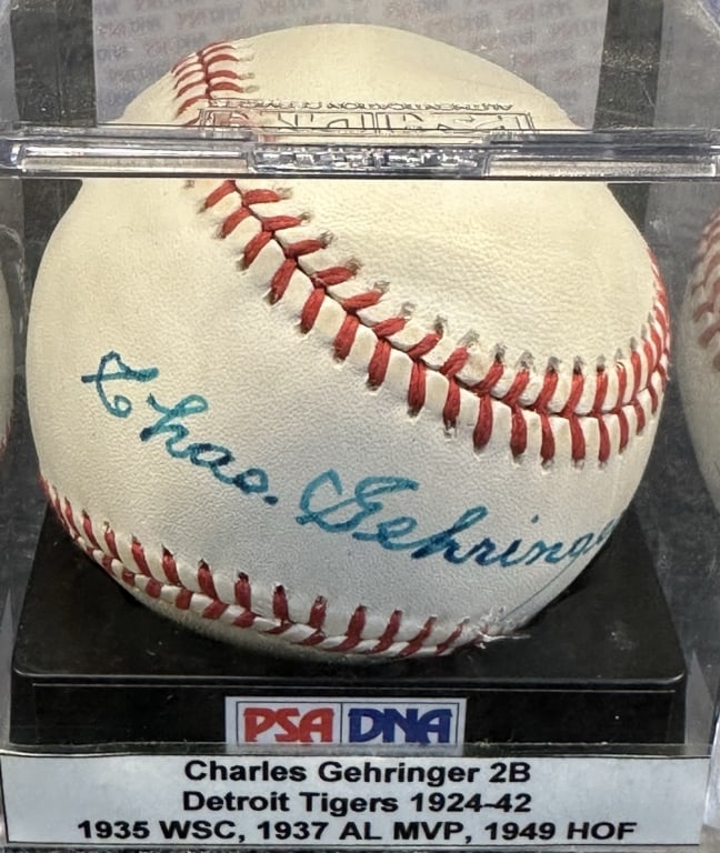 CHARLIE GEHRINGER SINGLE SIGNED MLB BALL DETROIT T RAWLINGS OFFICIAL MLB BASEBALL BLUE MAKER SIGNED (1 of 4)