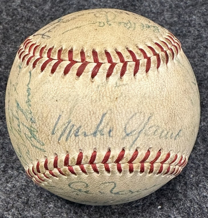 LATE 1954 MULTI SIGNED 24X AUTOGRAPHED ALL STAR BA REACH OFFICIAL AMERICAN LEAGUE BASEBALL WILLIAM (1 of 8)