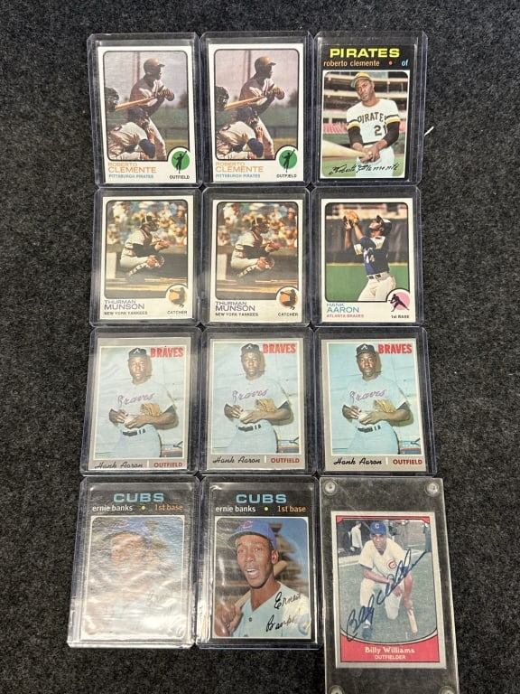 LOT OF 12 70S BASEBALL CARDS: 1971 & 1973 ROBERTO EXCELLENT ORIGINAL CARDS: PAIR OF 1973 (#50) (1 of 19)