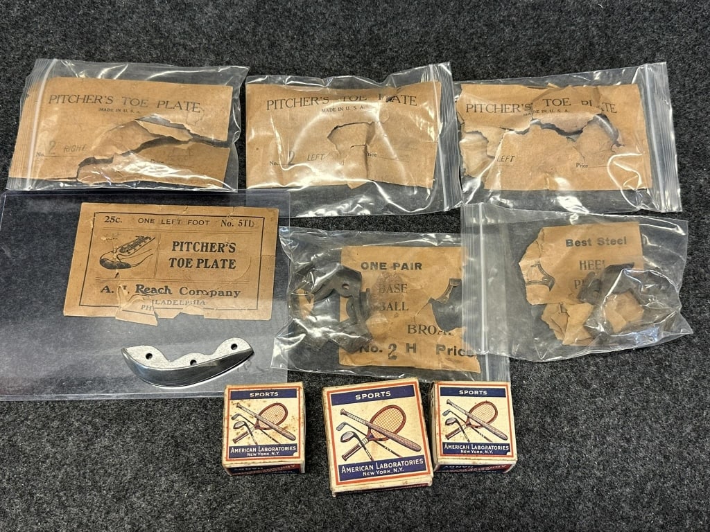 LOT OF 9 EARLY 1900S-20S SET OF 6 AJ REACH PITCHER AMAZING GRAPHICS ON THE AMERICAN LAB PLASTER TAPE (1 of 11)