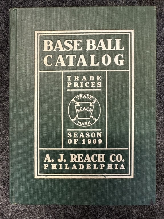 SEASON OF 1909 A.J. REACH BASEBALL HARDCOVER COLOR THESE ARE EXCEEDINGLY SCARCE AND SELDOM AVAILABLE: THESE ARE EXCEEDINGLY SCARCE AND SELDOM AVAILABLE AT MARKET. ABSOLUTELY AN INCREDIBLE BASEBALL TIME CAPSULE. SEE ALL PHOTOS. STRONG SPINE.