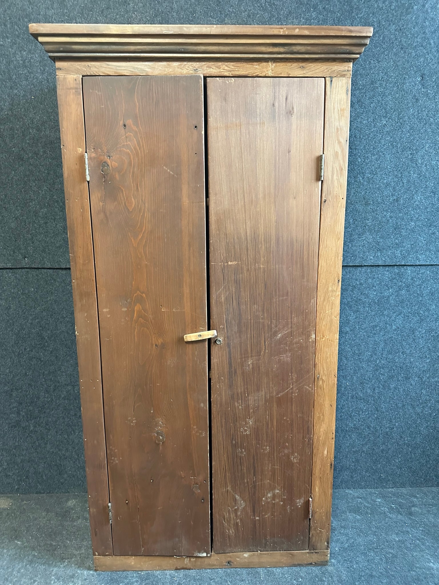 Late 1800s Primitive Double Door Wooden Pantry Cabinet (1 of 5)