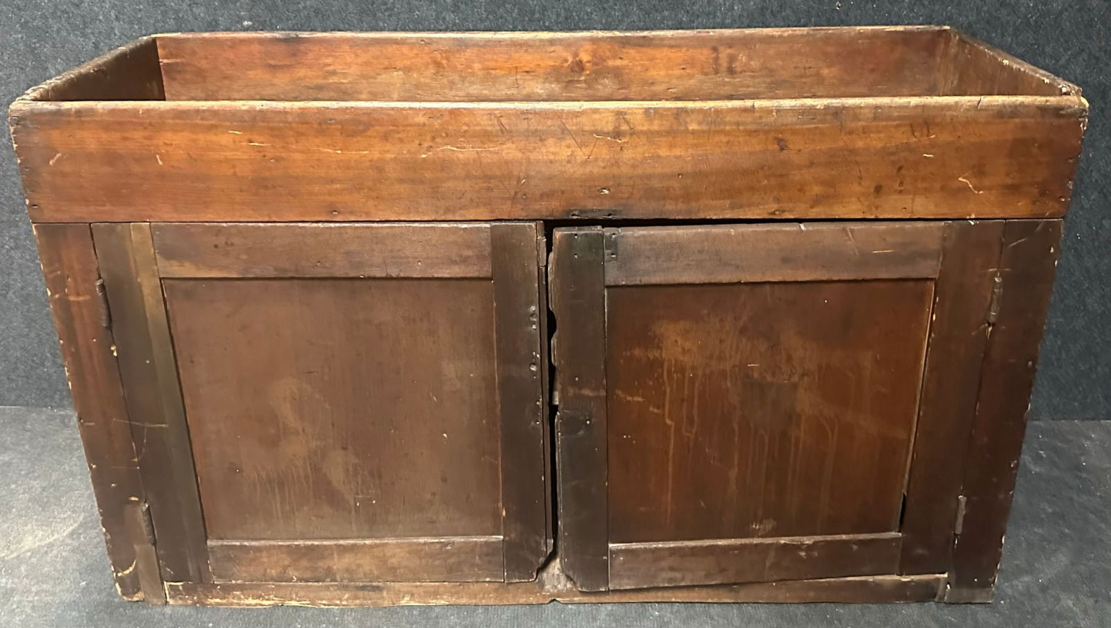 Early Primitive 2 Door Dry Sink w/ Great Surface (1 of 9)