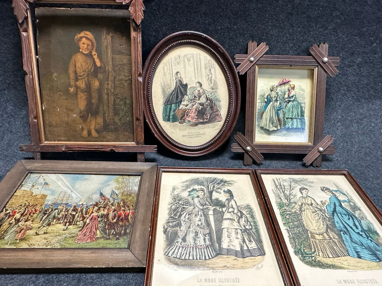 Lot of 6 Victorian Era Framed Images (1 of 15)
