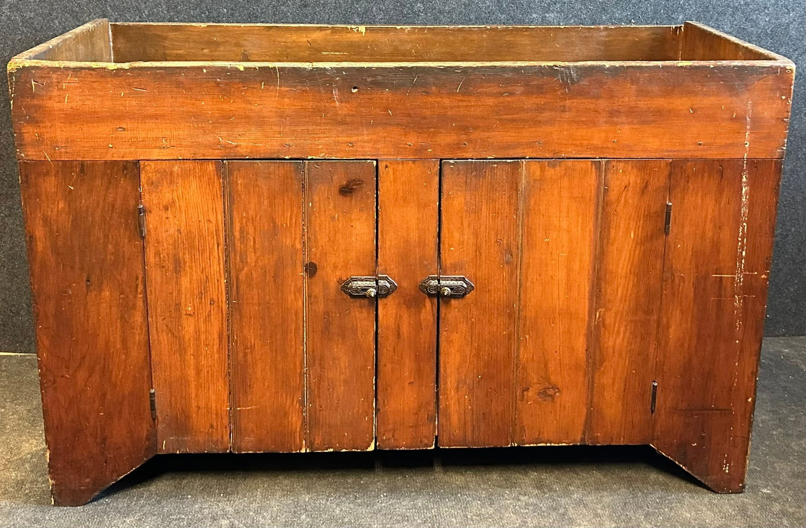 Antique 1880s Wood Grain 2 Door Dry Sink w/ Eastlake Hardware (1 of 11)