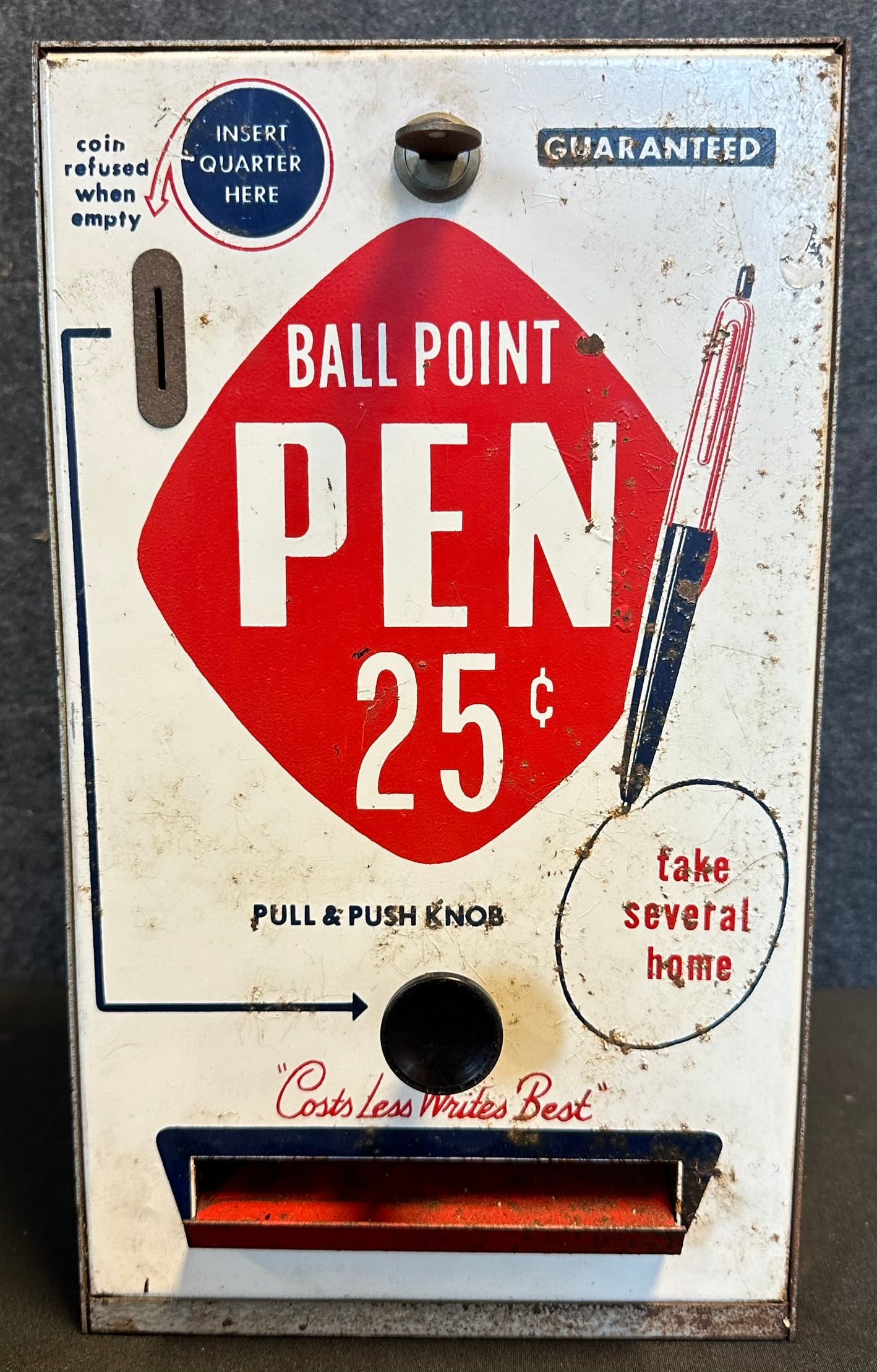 Ball Point Pen 25 Cent Counter Top Advertising Store Display w/ Working Key (1 of 6)