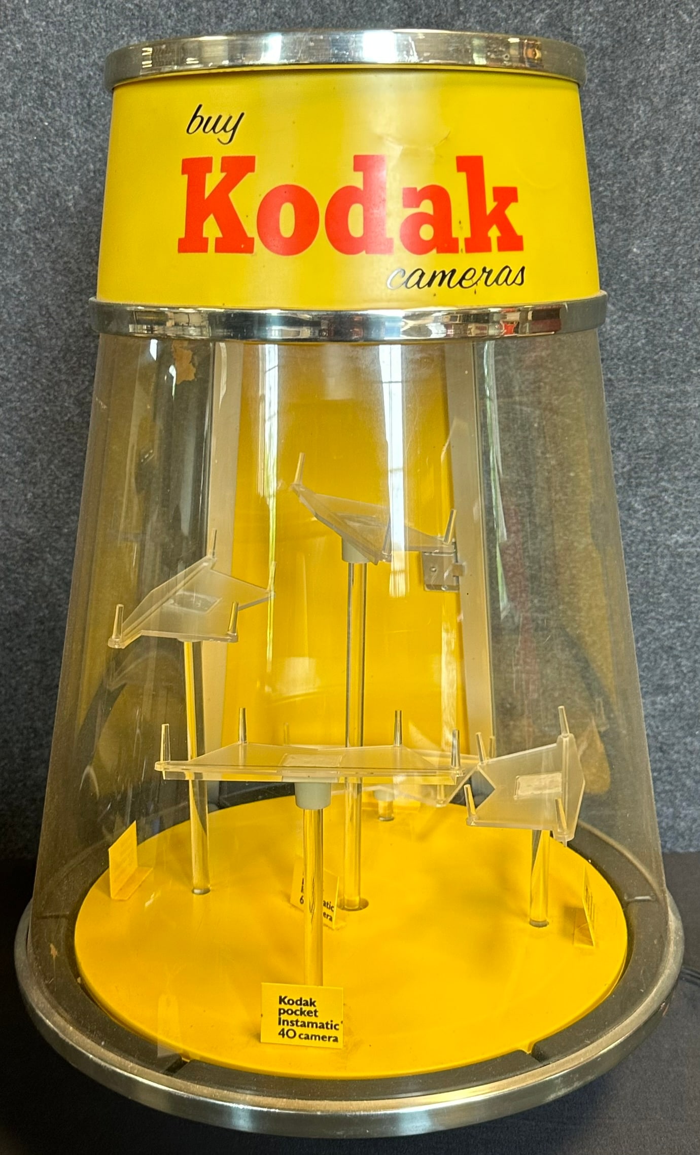 Kodak Instapocket Cameras Plastic 1960s Revolving Advertising Store Display (1 of 12)