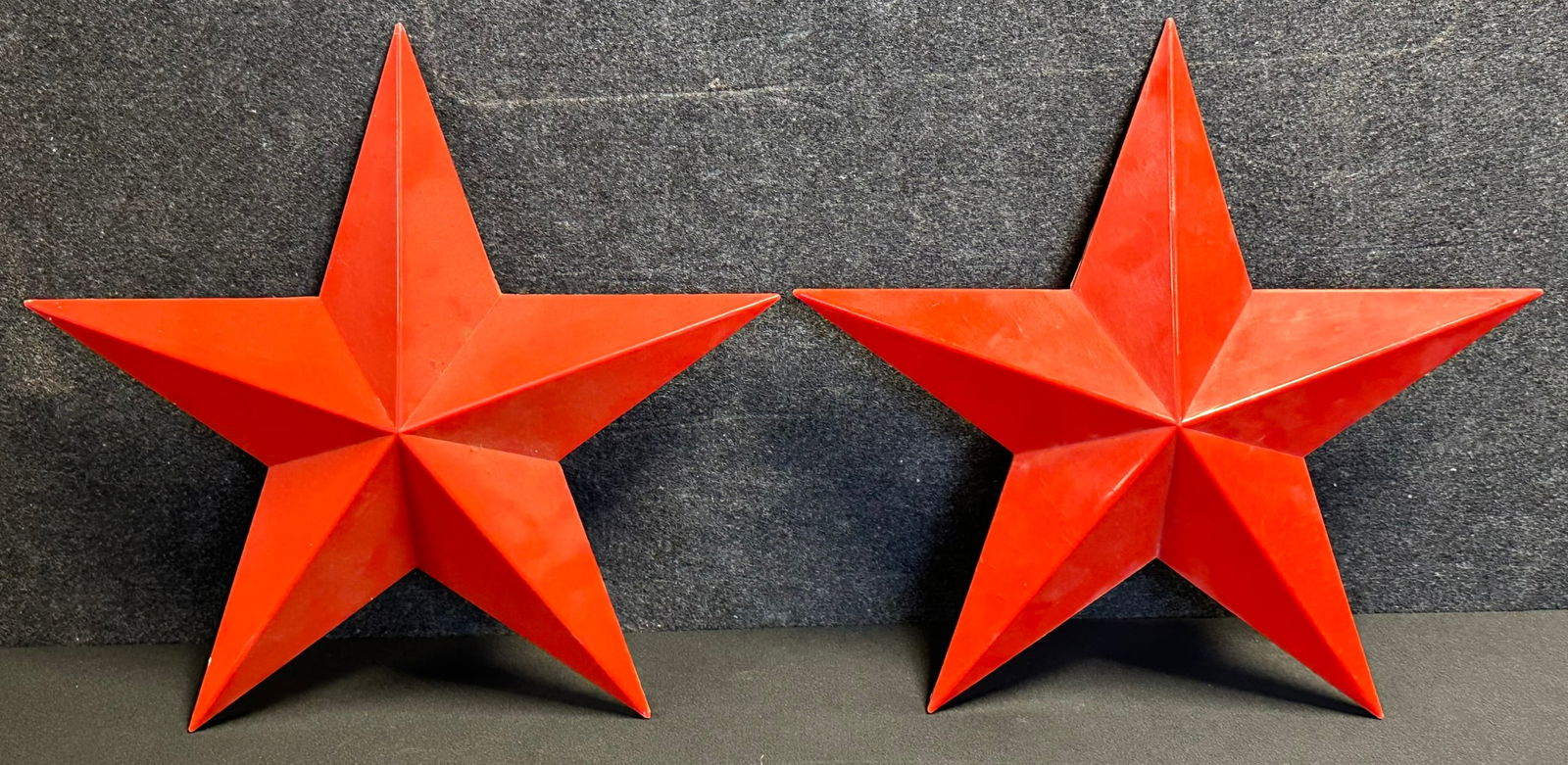 Pair Texaco Plastic 16" Gas Station Advertising Stars: 16" across