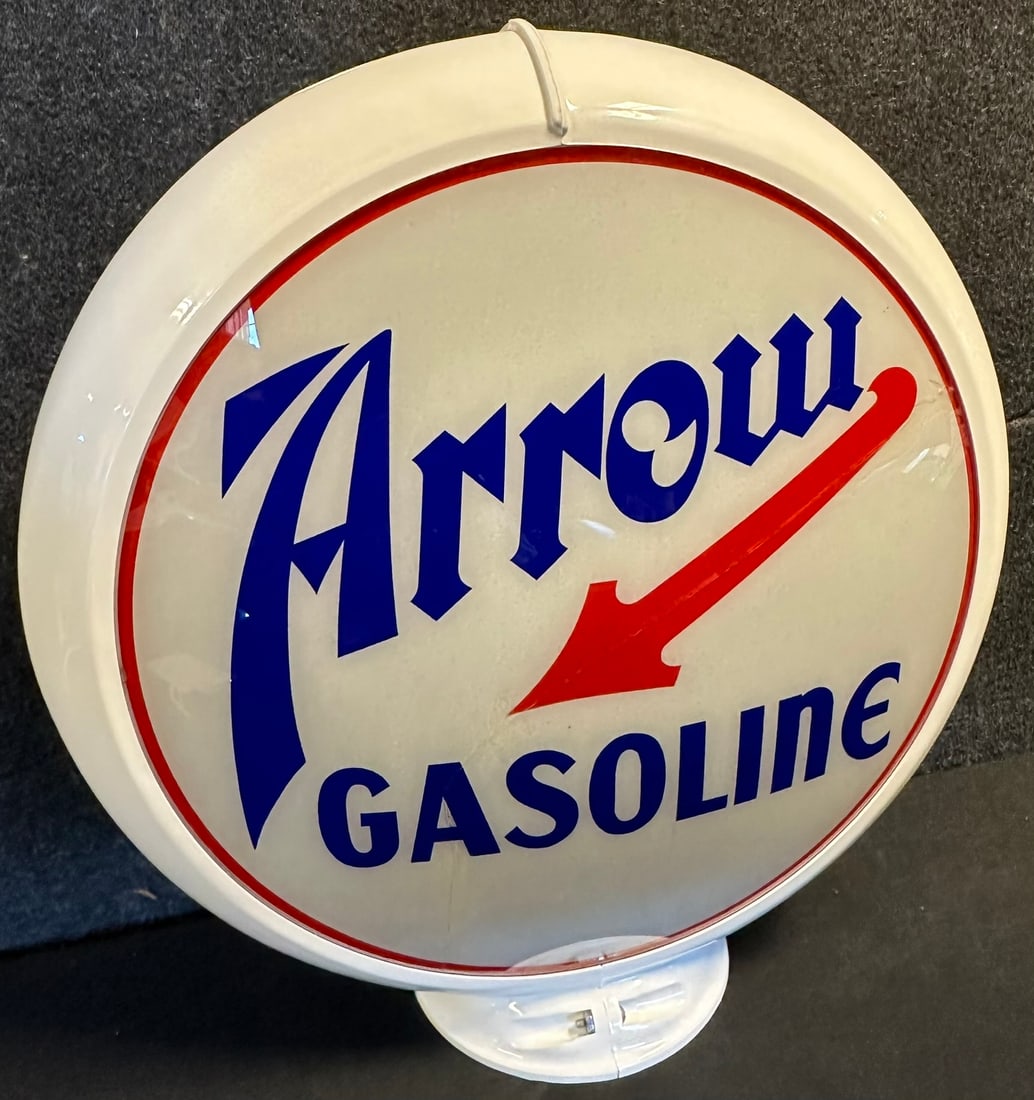 Arrow Gasoline Double Sided Gas Globe w. Original Lenses & Capco Body (1 of 6)