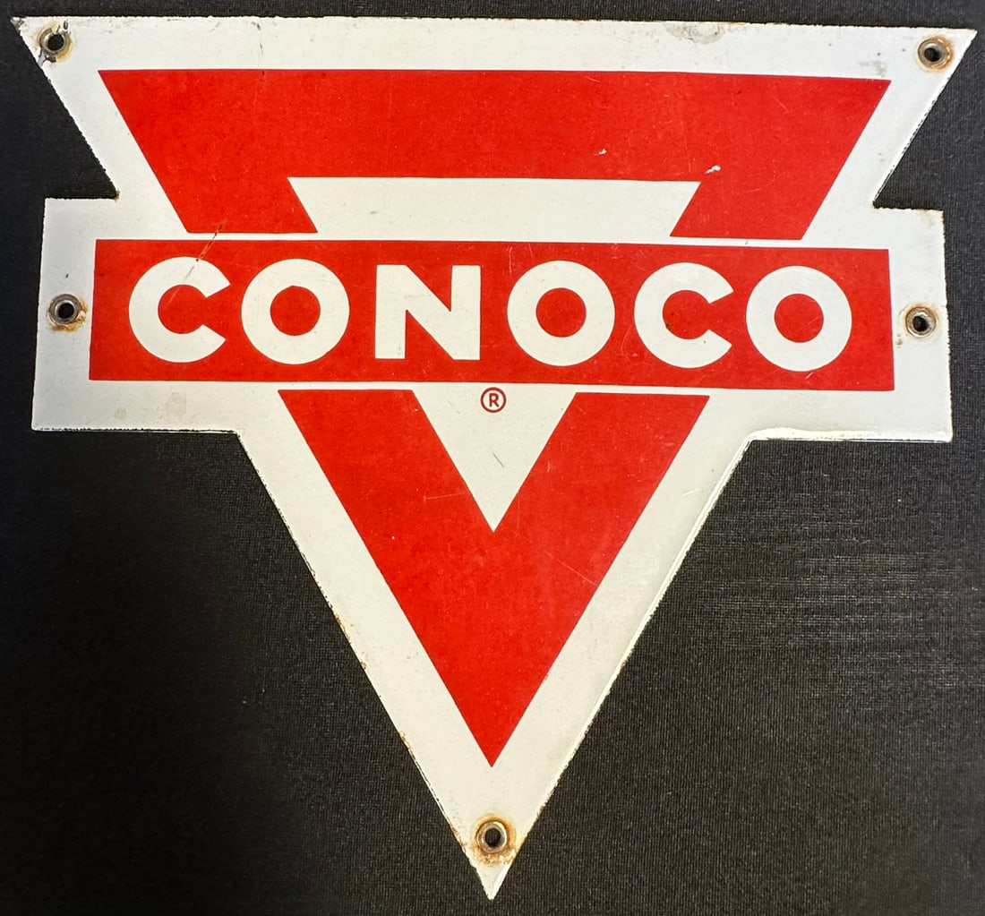 Conoco Single Sided Porcelain Gas Pump Advertising Sign (1 of 5)