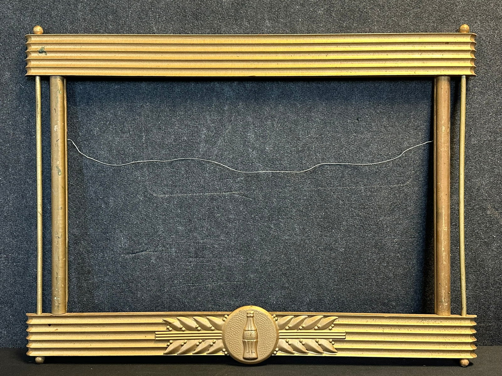 1940s Coca Cola Wooden Kay Frame w/ Original Advertising Applique & Bottle Sign #1 (1 of 8)