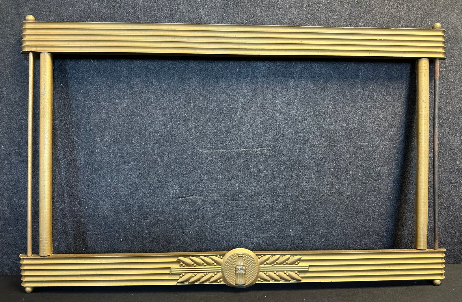 1940s Coca Cola Wooden Kay Frame w/ Original Advertising Applique & Bottle Sign #2 (1 of 9)