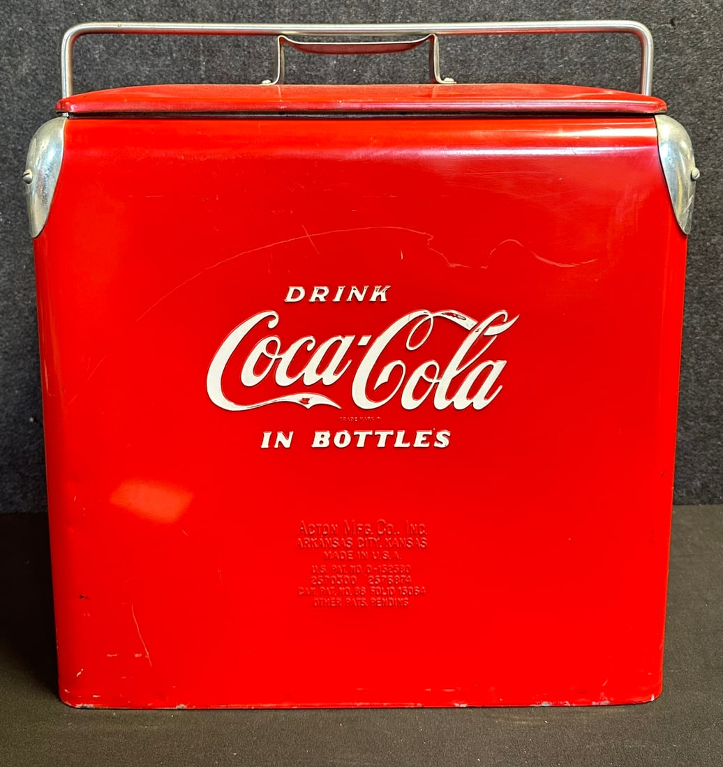 1940s Coca Cola Acton Mfg Co Soda Pop Beverage Cooler w/ Original Insert (1 of 8)