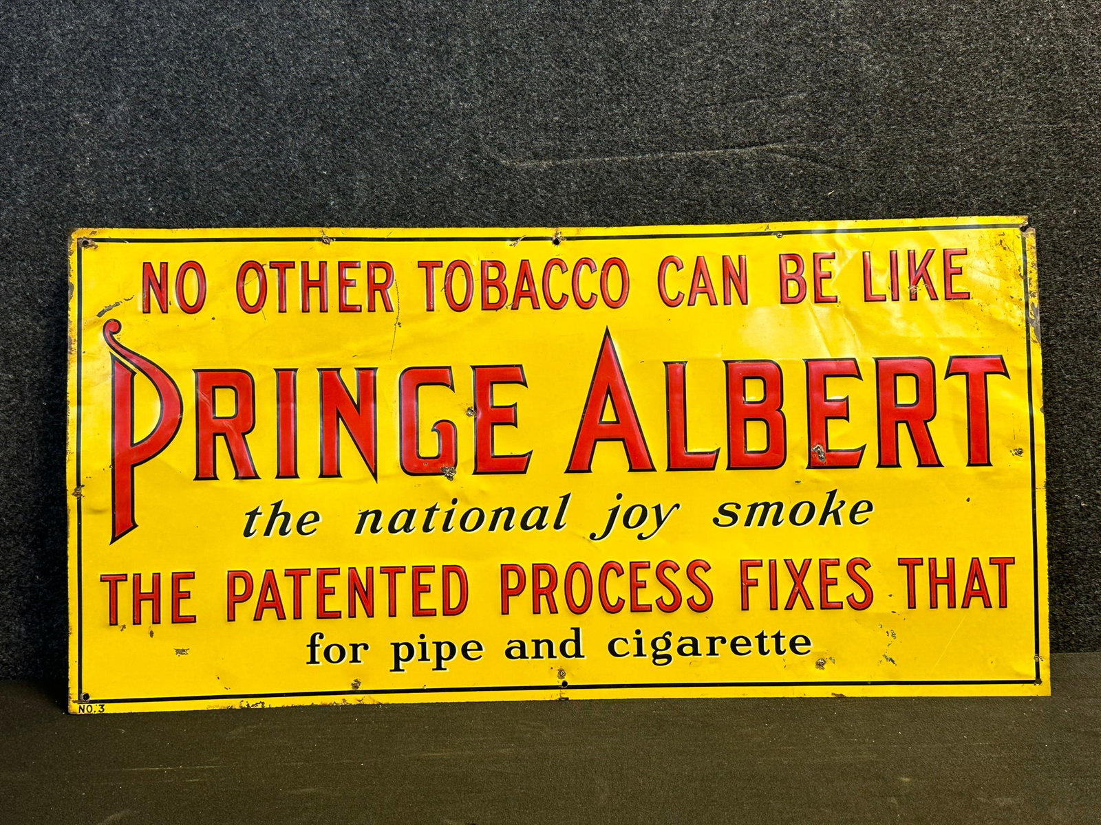 Prince Albert Pipe & Cigarette Tobacco Single Sided Tin Embossed Advertising 1930s Sign (1 of 5)