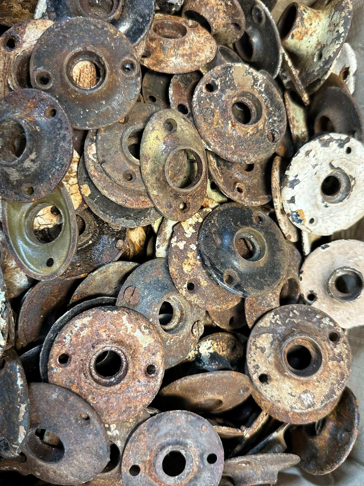 Huge Lot 186 2" Diameter Early 1900s Door Plate Escutcheon (1 of 5)