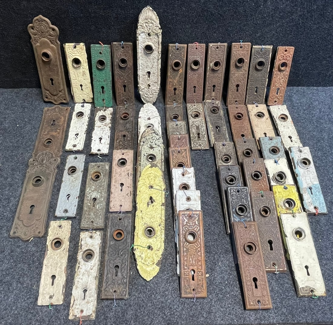 Incredible Lot 95 1870s-80s Eastlake Victorian Door Plates 46 Matched Pairs w/ Multiples (1 of 15)