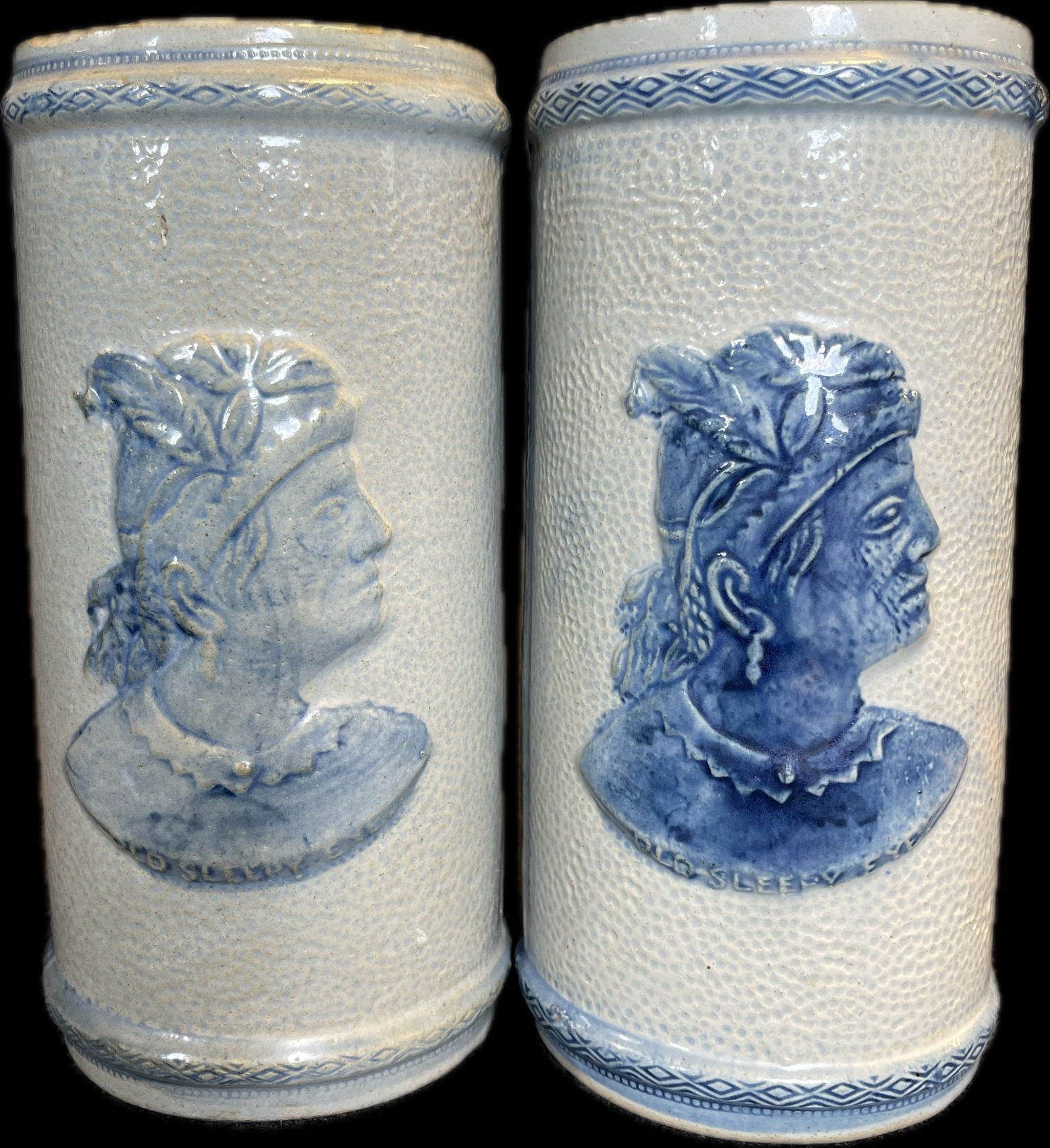 Pair of Old Sleepy Eye Flour Advertising Stoneware Mug (1 of 7)