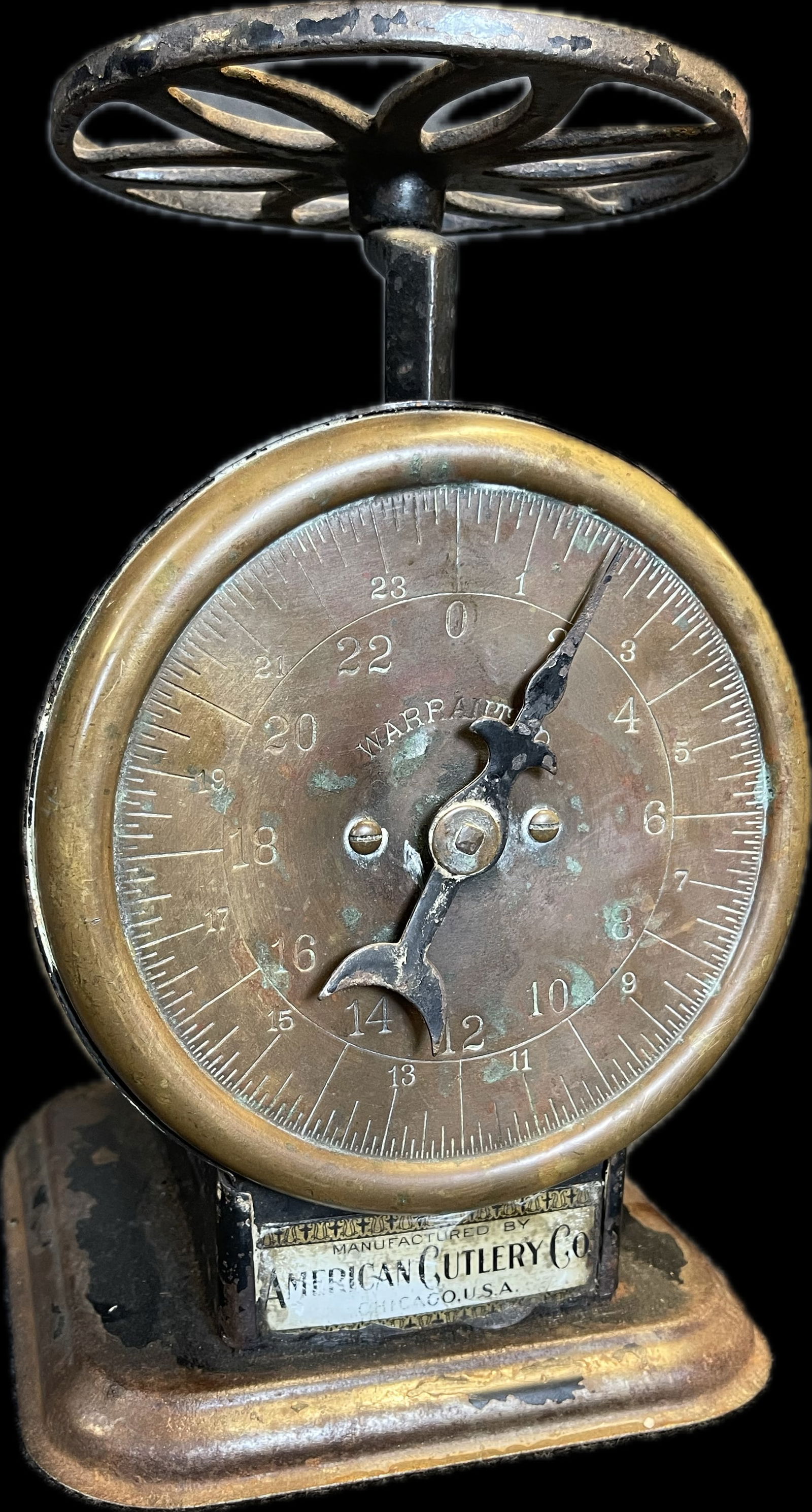 Antique American Cutlery Co. Late 19th Century Brass & Cast Iron 24LB Scale (1 of 6)