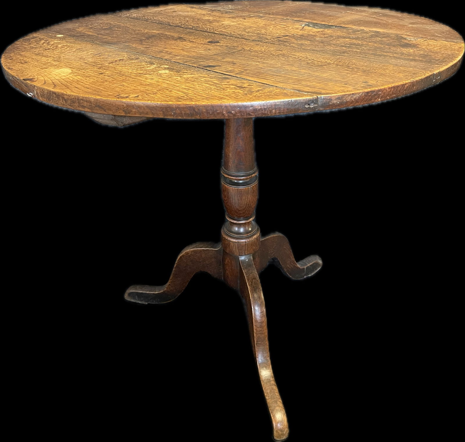 Mid 19th Century Flip Top 3 Legged Tavern Table (1 of 13)