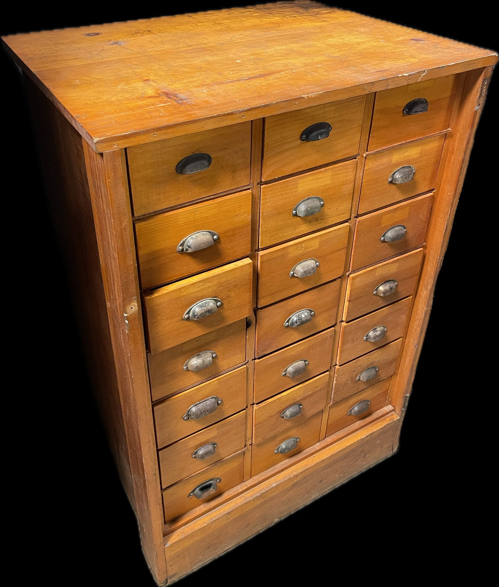 Antique Pine 21 Drawer Apothecary General Store Cabinet (1 of 6)