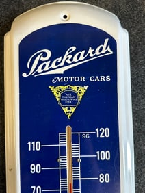 NOS Vintage Sealed 1970s Packard Motor Cars Tin Metal Thermometer