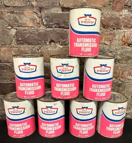 Lot 8 NOS FULL WM PENN ATF Metal Dexron Automatic Transmission Fluid Quart Cans