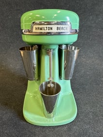 Vintage Hamilton Beach Milkshake Malt Jadite Color Triple Multi Mixer