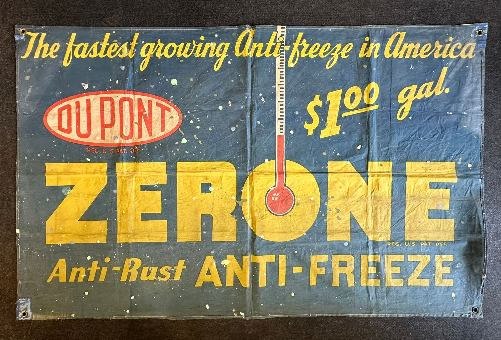 Large Dupont Zerone Anti-Rust Anti-Freeze Canvas Banner (1 of 15)