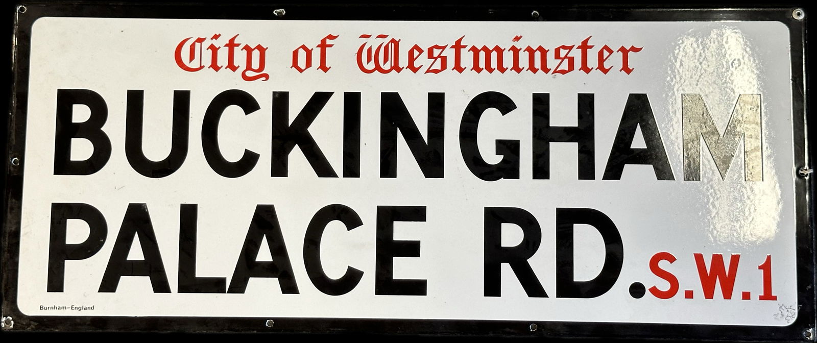 Vintage 1960s City Of Westminster Buckingham Palace Rd. Sign S.W.1 (1 of 5)