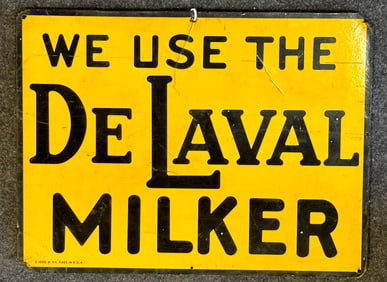 Vintage Masonite DeLaval Milker Sign