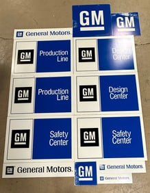 Large Lot (14) General Motors Foam Board Advertising Signs