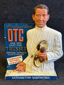 Vtg 1920s OTC Medical Clothing Plaster 3-D  Counter Top Store Display