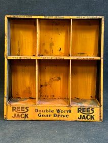 Antique Ca. 1920s REES JACKS Store Display Metal Advertising Cabinet