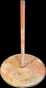 1930s 40s Pennzoil Motor Oil Cast Iron 22" Curb Sign Base