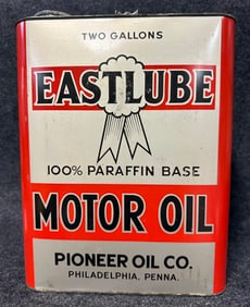 Eastlube 100% Paraffin Base Pioneer Oil Co 2 Gallon Can Philadelphia PA