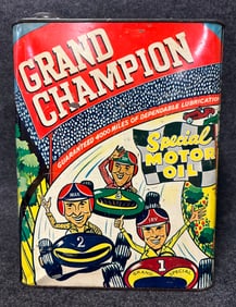 Grand Champion Special Motor Oil 2 Gallon Can w/ Racing Graphics