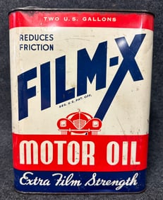 FILM-X Extra Strength 2 Gallon Motor Oil Can w/ Car Graphics