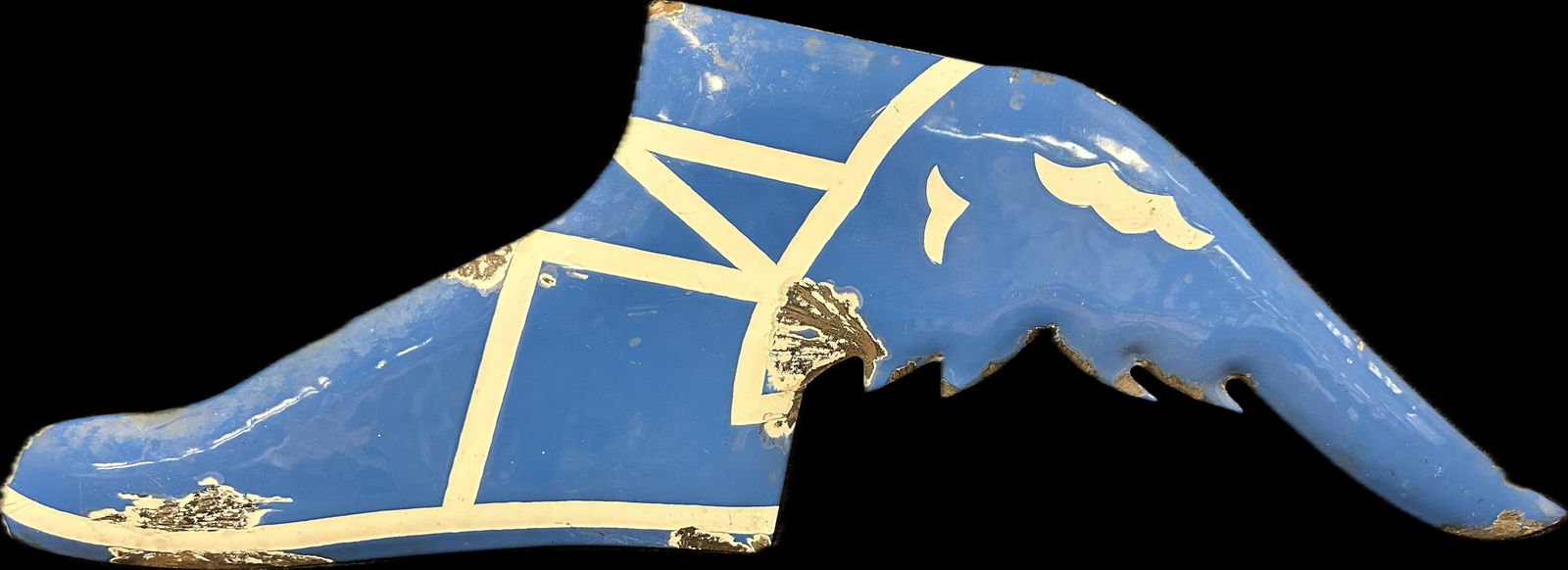 1950s Goodyear Single Sided Porcelain 30" Winged Foot Advertising Sign (1 of 12)