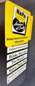 Napa Association Of Quality Original 1950s Flange Advertising Sign w/ Hangers