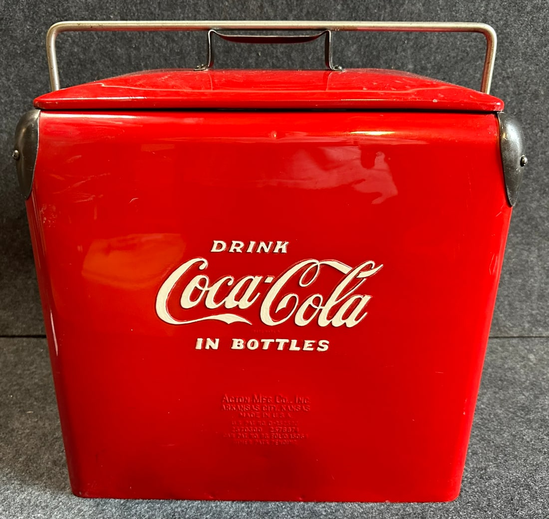 Coca Cola In Bottles Original 1950s Soda Pop Metal Cooler (1 of 12)